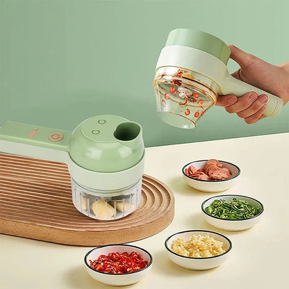 Rechargeable 4 In 1 Electric Vegetable Cutter